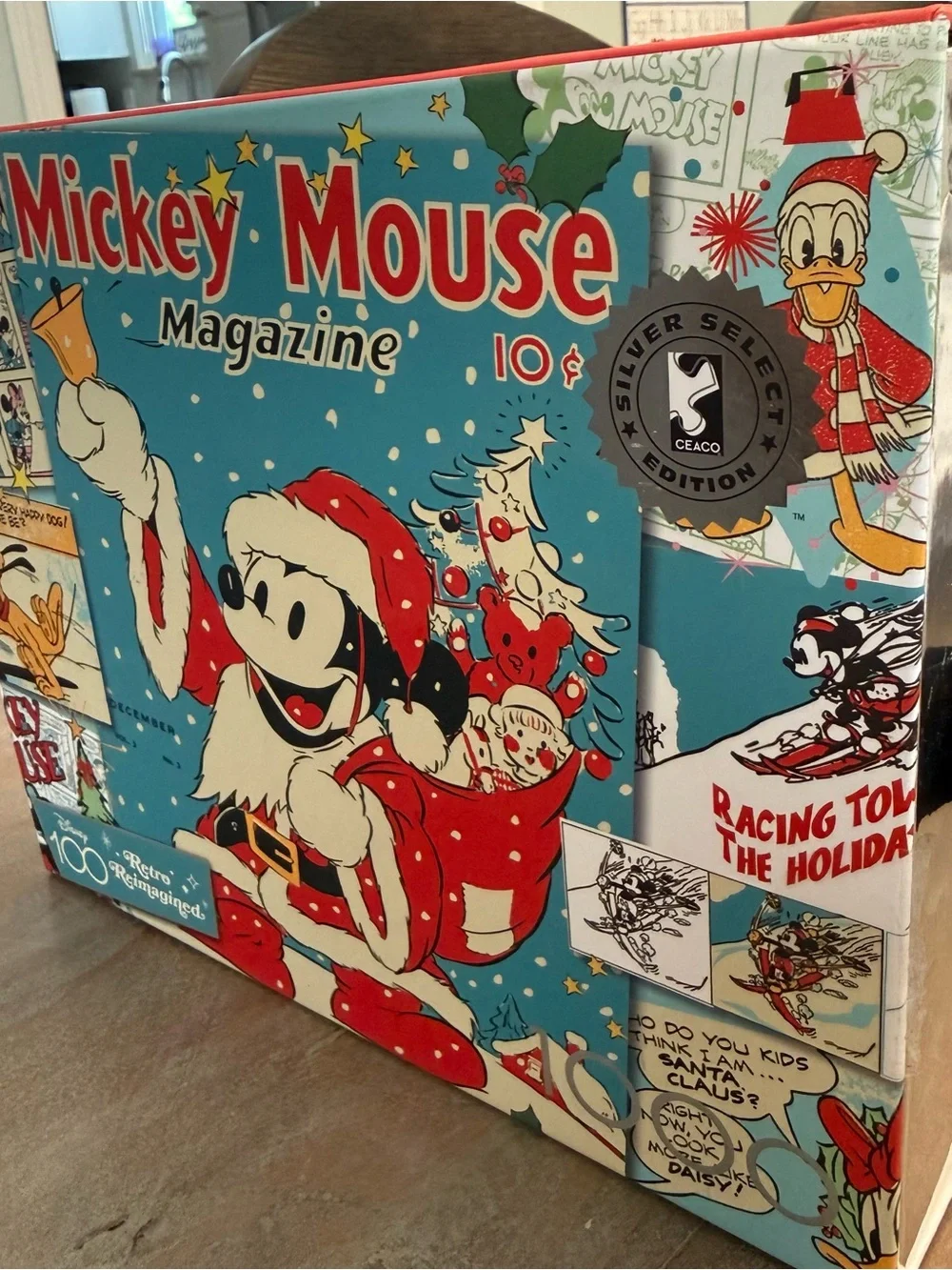 Ceaco 1000 Piece Jigsaw Puzzle Retro Reimagined Mickey Mouse Magazine Silver